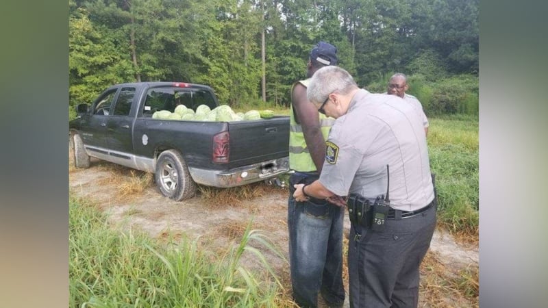 North Carolina Deputies say they caught a man stuck in a field with a truck full of stolen...