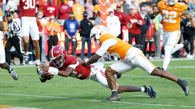 Alabama Quarterback Keelon Russell (12) in action against Tennessee at Neyland Stadium in...