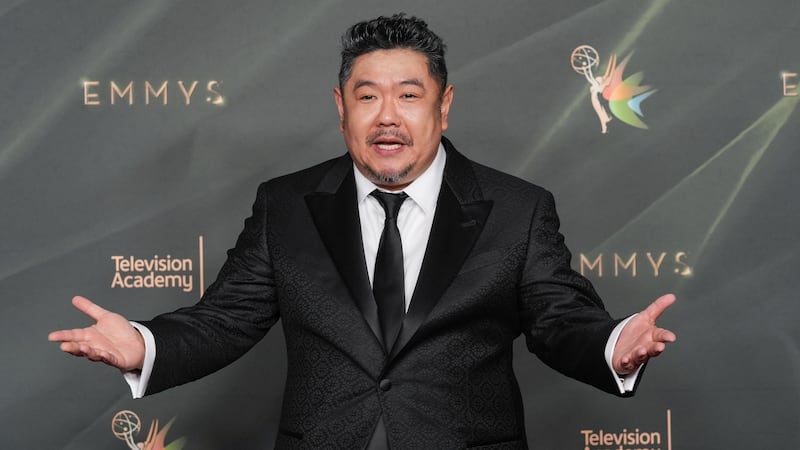 Eric Bauza poses in the press room during night two of the Creative Arts Emmy Awards on...