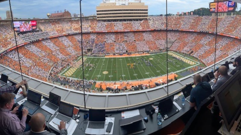 Panoramic view from UT press box