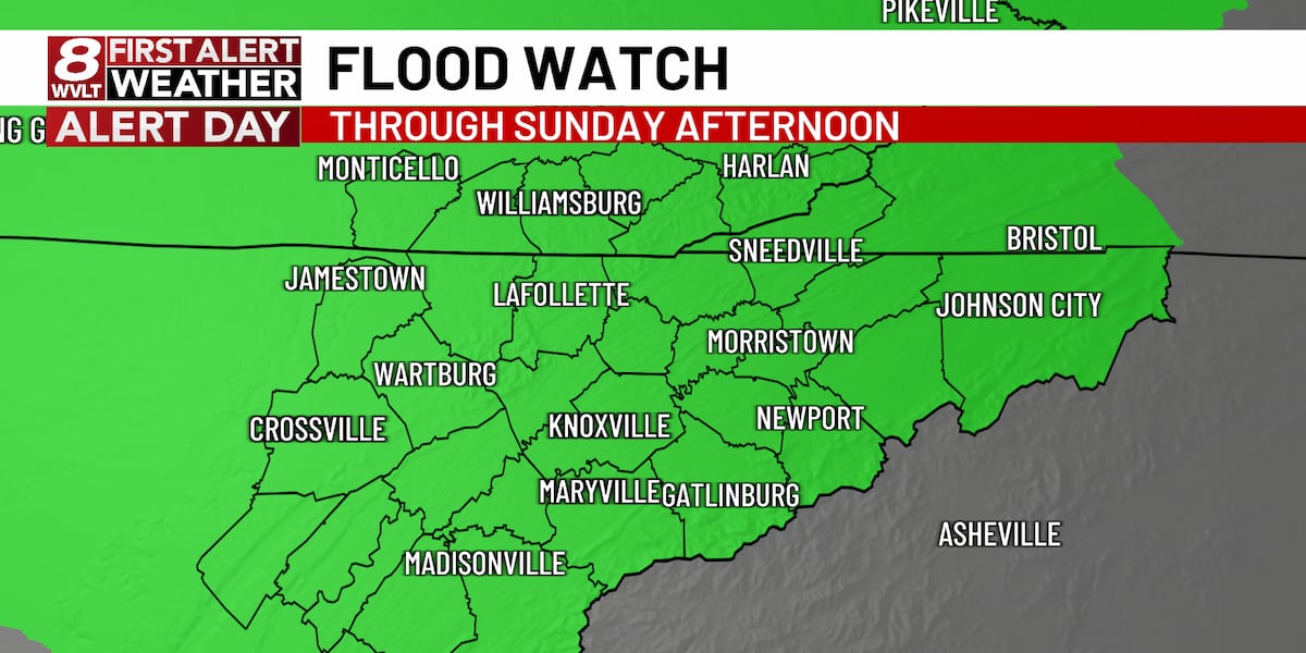 First Alert: Periods of heavy rain leading to flood potential