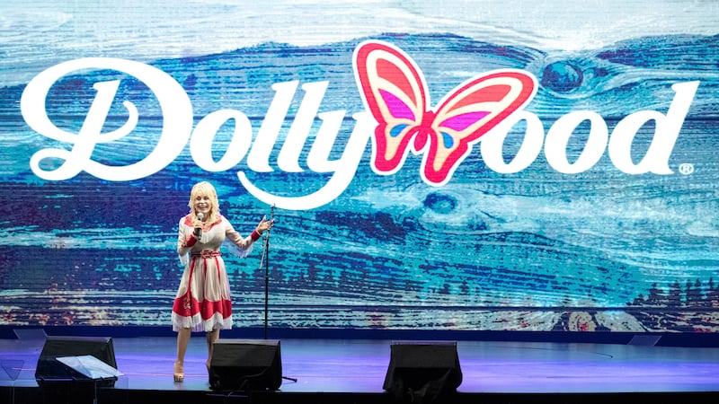 FILE - Dolly Parton appears at Dollywood's Season Passholder and Media Day in Pigeon Forge,...