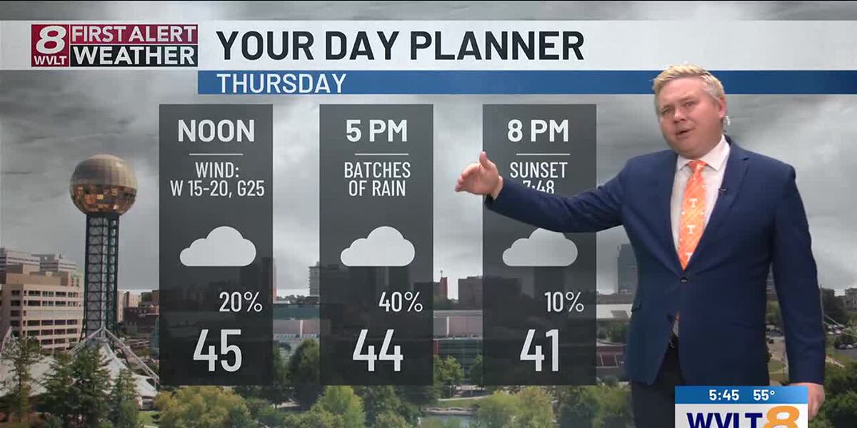 Windy rain to start Thursday, cold sunshine Friday