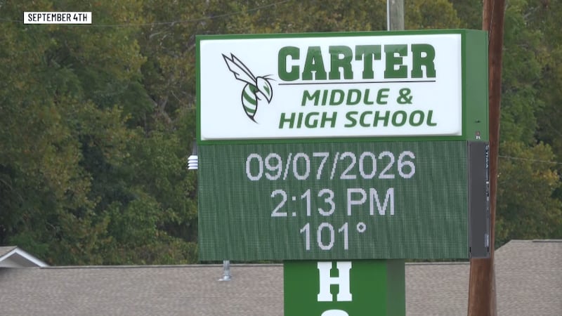 Superintendent Jon Rysewyk addresses heat related illnesses at Carter Middle