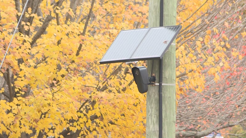 Flock camera spotted on a light pole in West Knoxville.