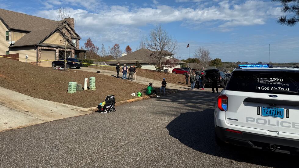 Investigators on the scene of a Dec. 23, 2025 shooting in Level Plains, Alabama.