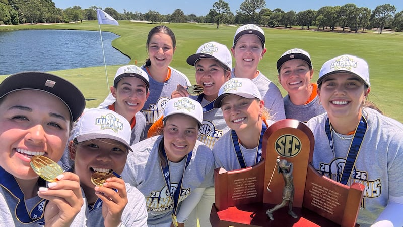 Tennessee beat Auburn in the championship match on Tuesday. Tennessee beat Auburn in the championship match on Tuesday.