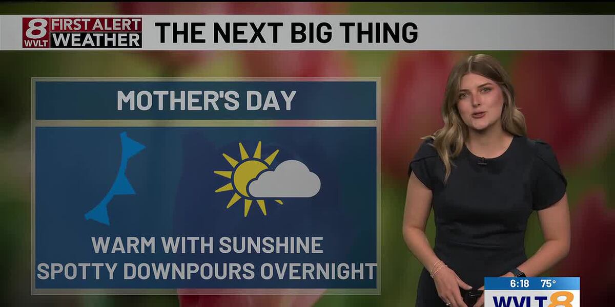 Warm Mother’s Day on tap with rain likely late