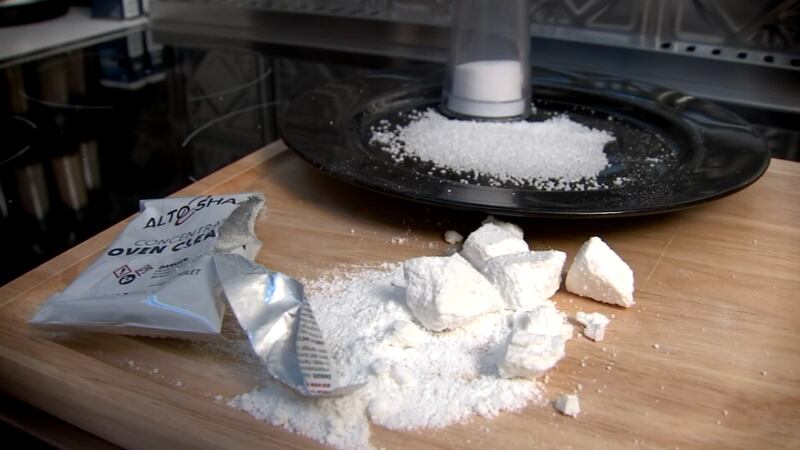 About 37 pretzels coated with crushed oven cleaner were served during lunch at Fowler Middle...