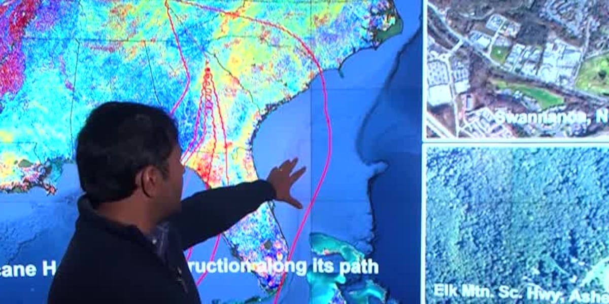 ORNL uses ForWarn tool to help depict Hurricane Helene damage