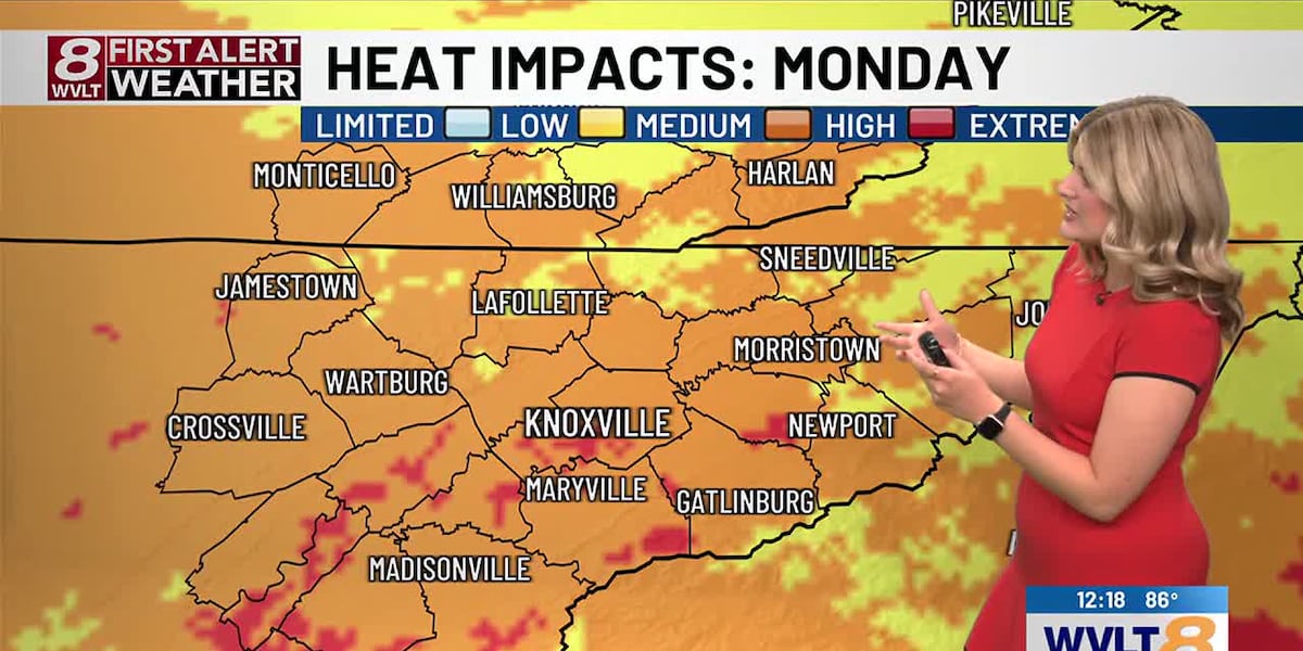 Summer heat with a few more storms at times today
