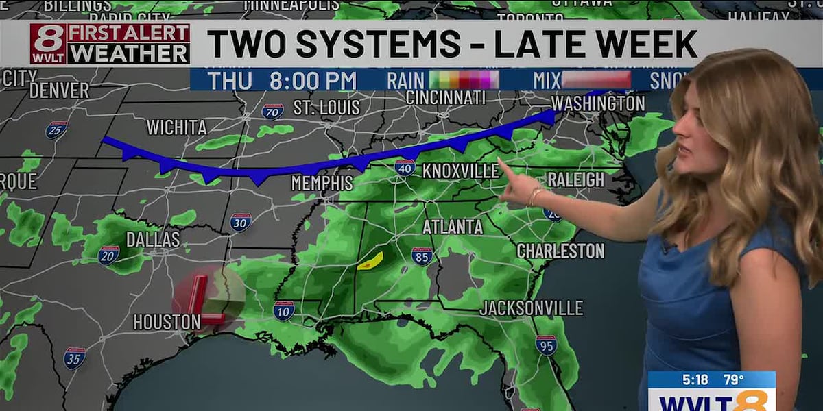 Dry for now with heavy rain likely by Thursday