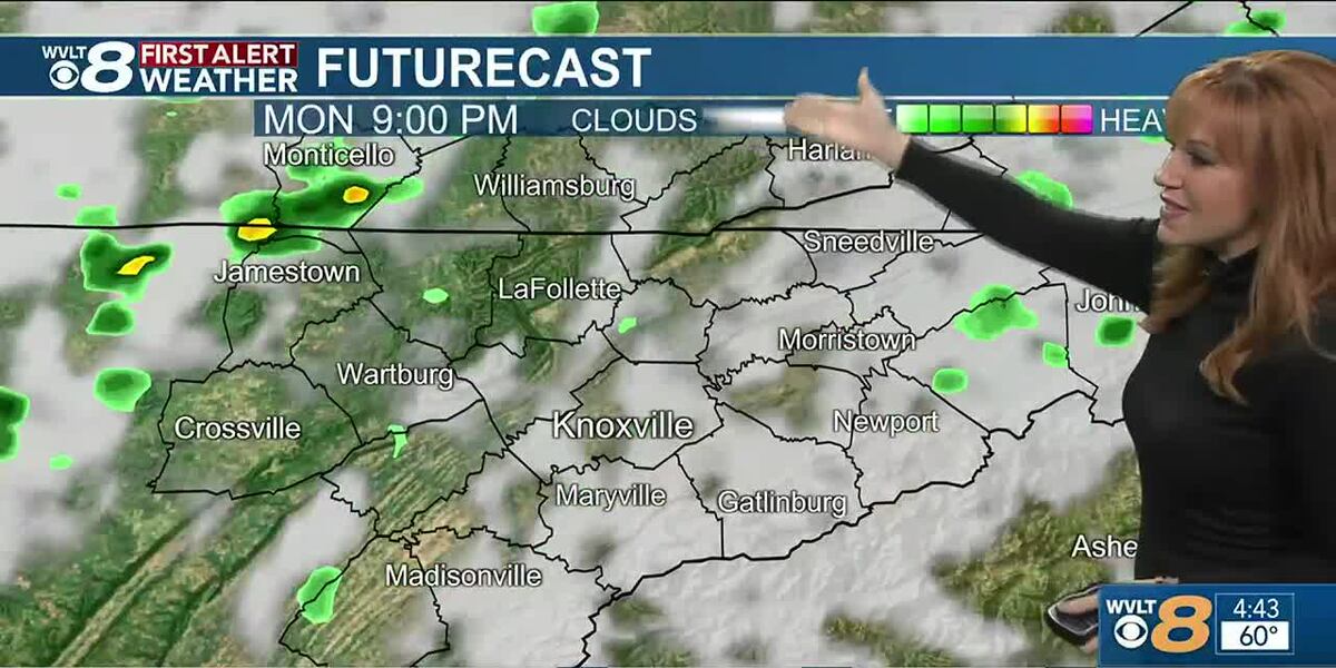 Scattered to spotty, rain gradually tapering off on this Halloween