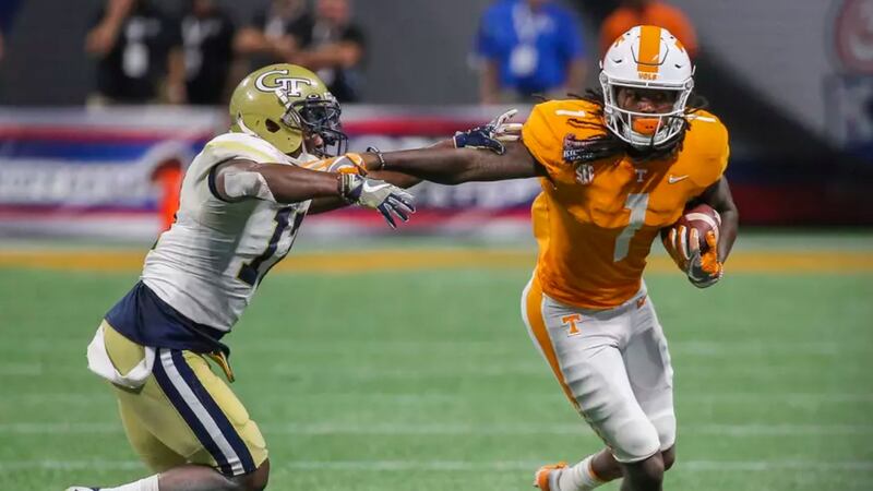 ATLANTA, GA - SEPTEMBER 4, 2017 - The Tennessee Volunteers take on the Georgia Tech Yellow...