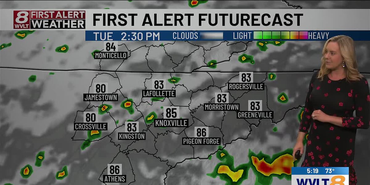 Fog makes way to scattered storms