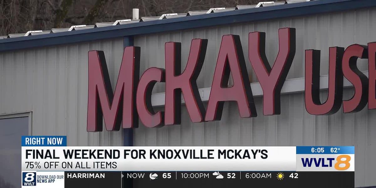 Knoxville McKay’s offering 75% off everything on final weekend of business