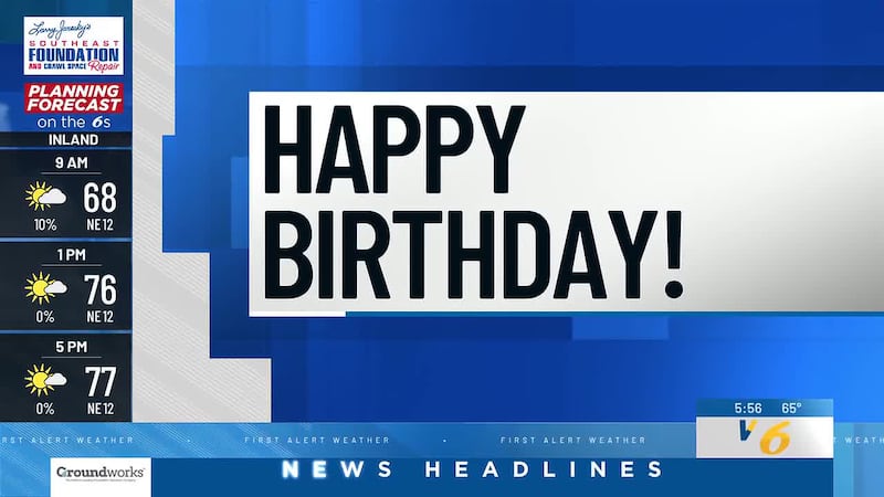 Submit your birthdays and anniversaries at least two weeks in advance.