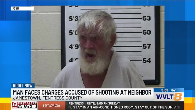 A man was arrested after allegedly firing a weapon at a neighbor driving down a Fentress...