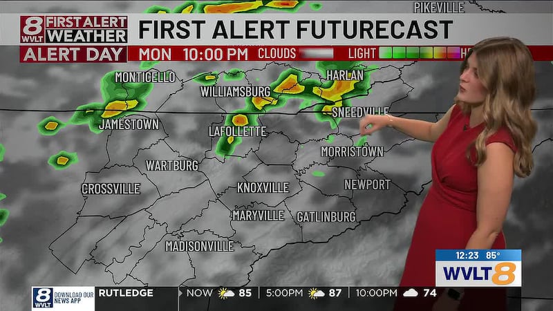 Meteorologist Belle Oliver says a few storms could pack punch with gusty winds and heavy...