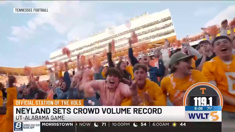 The crowd in Neyland Stadium Saturday generated more sound at times than a jet plane taking...