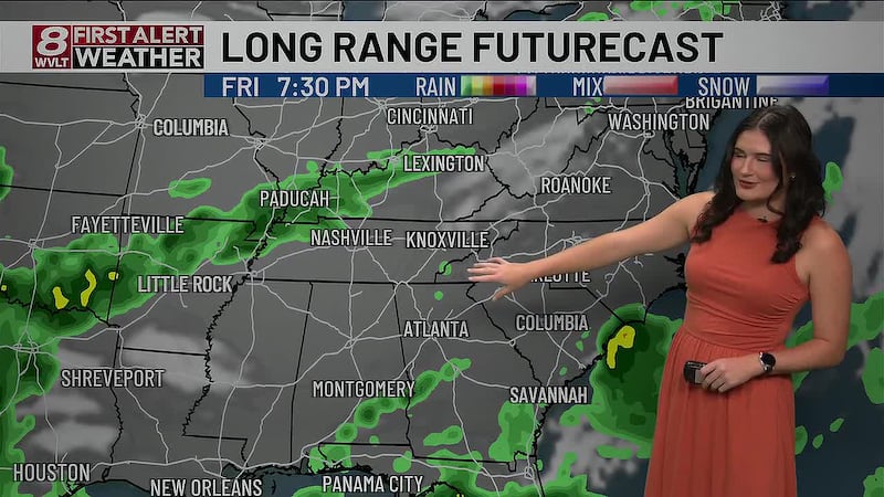 Meteorologist Megan Duzmal is forecasting sunny 70s with cloud cover slowly increasing
