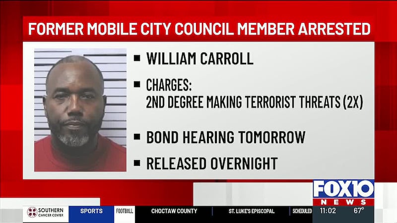 Former Mobile councilman charged with making terrorist threats at Hooters