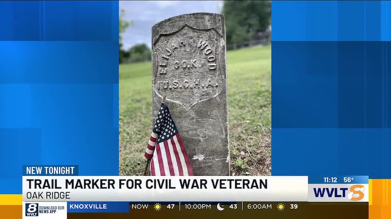 The Oak Ridge trail marker will honor Civil War veteran Elijah Wood, who served in the First...